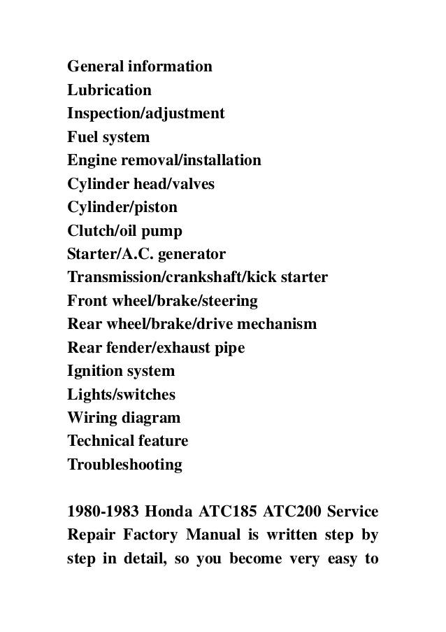 1980 xls 1000 factory service manual download free
